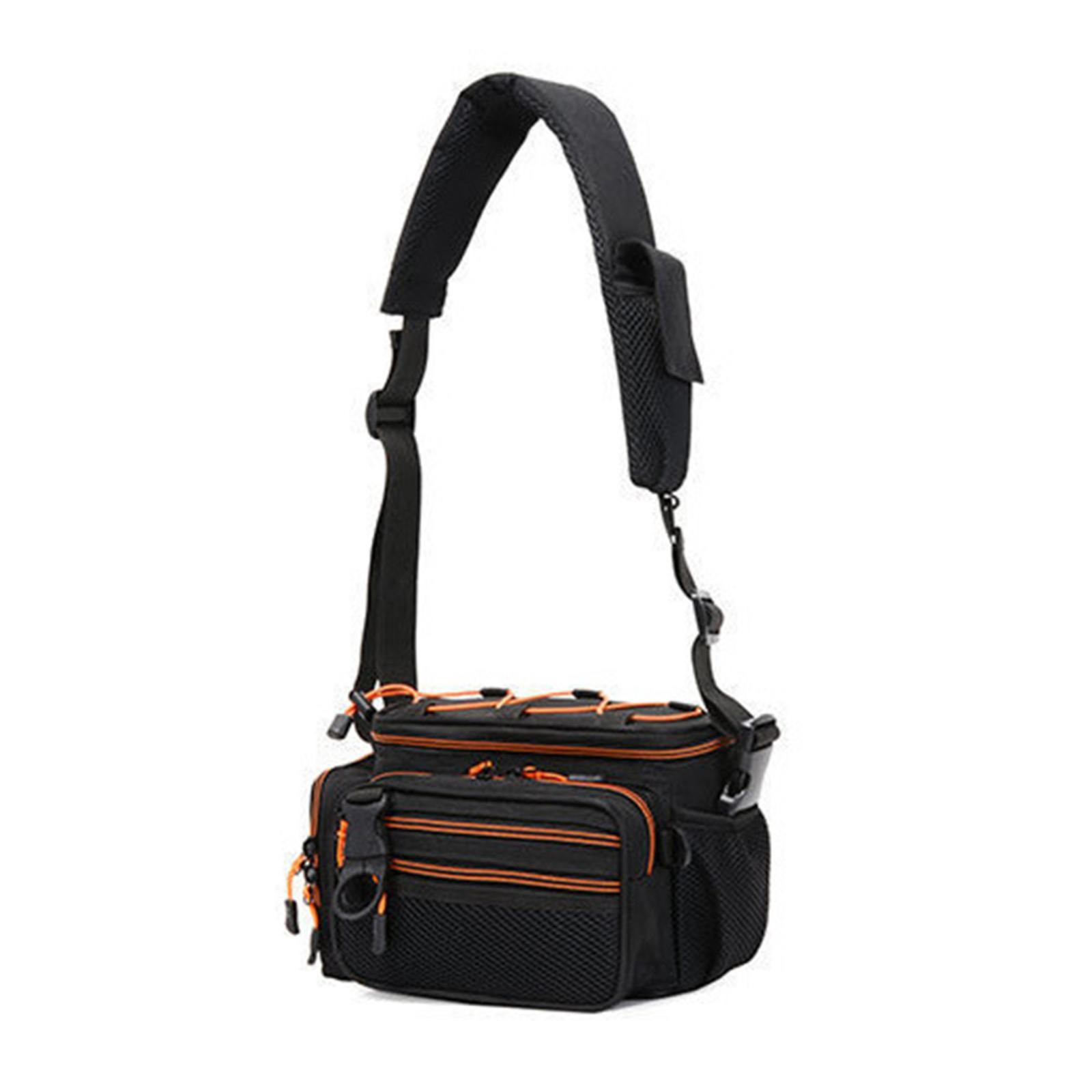 GEZHEN Fishing bait bag multifunctional fishing rod bag sea fishing storage shoulder bag waist bag large capacity outdoor activity shoulder bag portable crossbody bag fishing gear bag